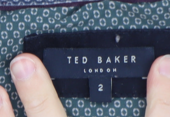 Ted Baker Men's Green Short Sleeve Polo Shirt Size S Classic Fit