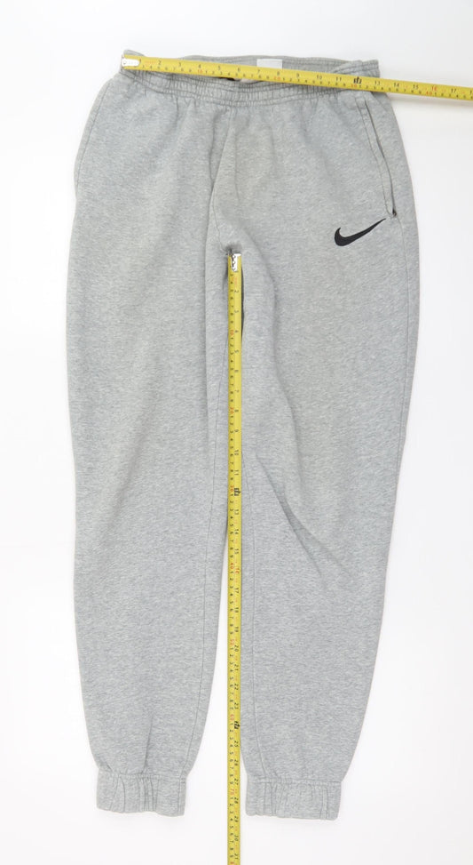 Nike Men's Grey Fleece Sweatpants M Regular Fit Tapered