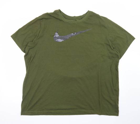 Nike Men's Green Dri-Fit Crew Neck T-Shirt XXL