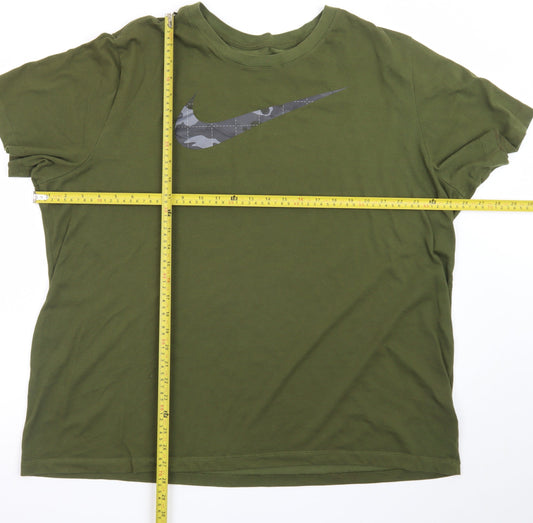 Nike Men's Green Dri-Fit Crew Neck T-Shirt XXL