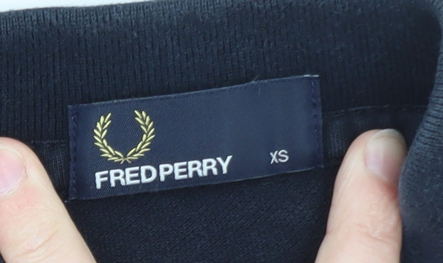 Fred Perry Men's Black XS Cotton Twin Tipped Polo Shirt