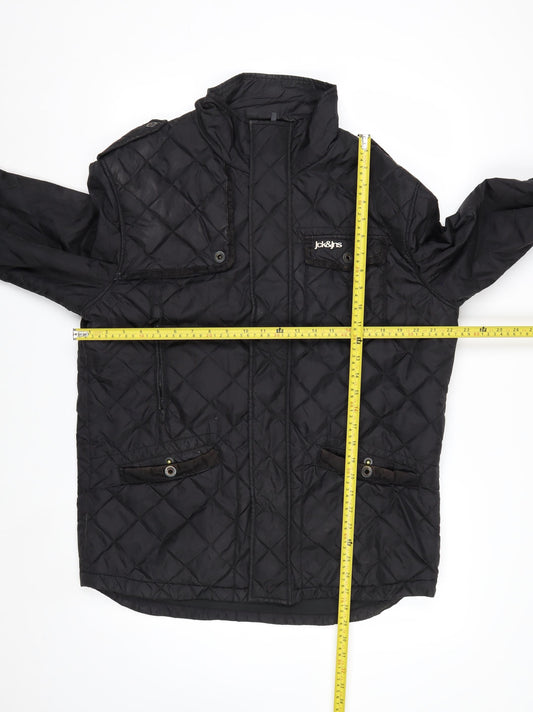 Jack & Jones Men's Black Quilted Jacket XL Regular Fit Nylon