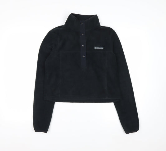 Columbia Women XS Black 1/4 Snap Fleece Pullover Sweatshirt