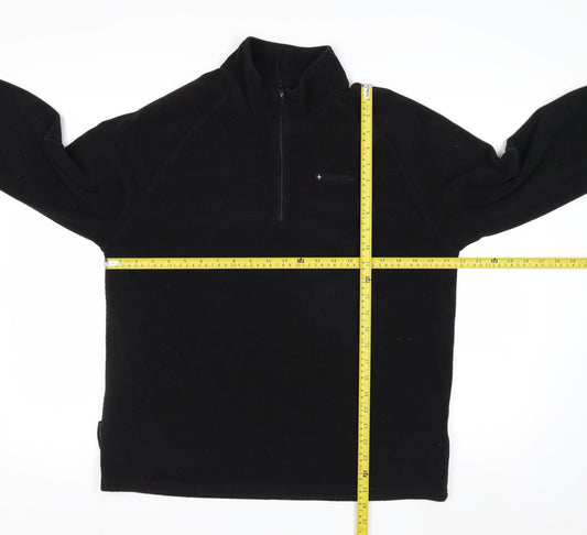 Mountain Warehouse Mens Black Fleece Pullover Sweatshirt L