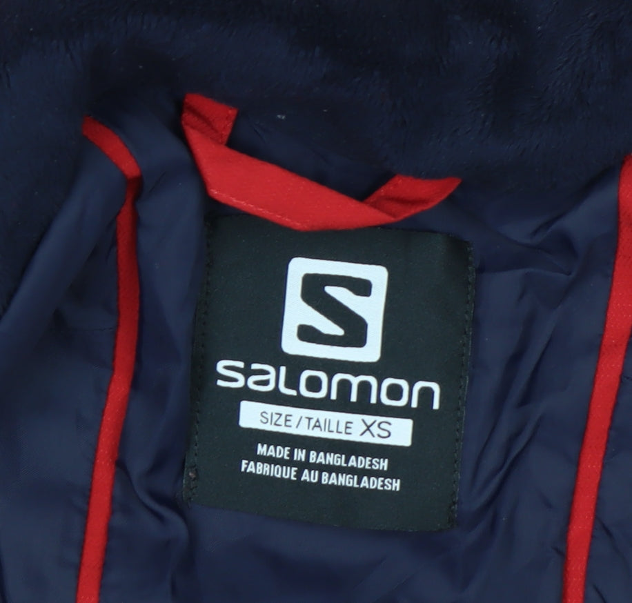 Salomon Men's Red XS Puffer Jacket Ski Water Resistant Winter Coat