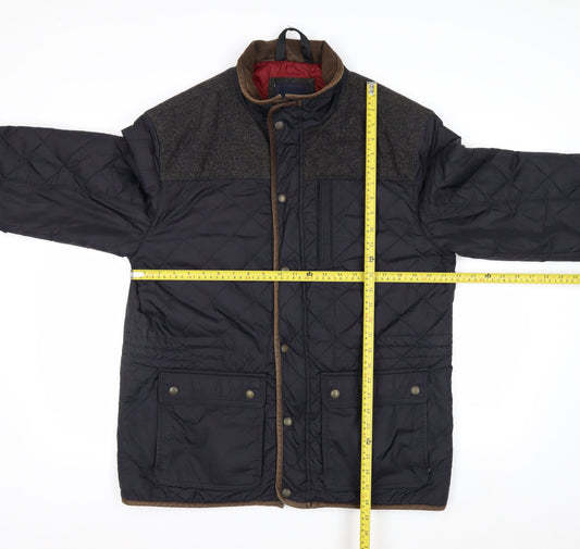 Marks and Spencer Blue Harbour Men's Blue Quilted Jacket L