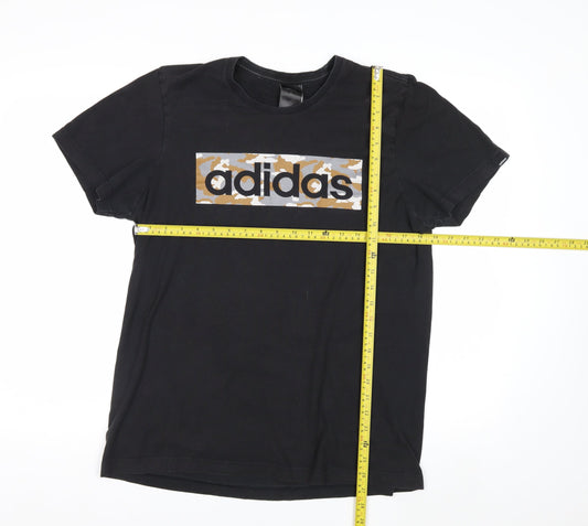 Adidas Men's Black Camouflage Logo T-Shirt Size M