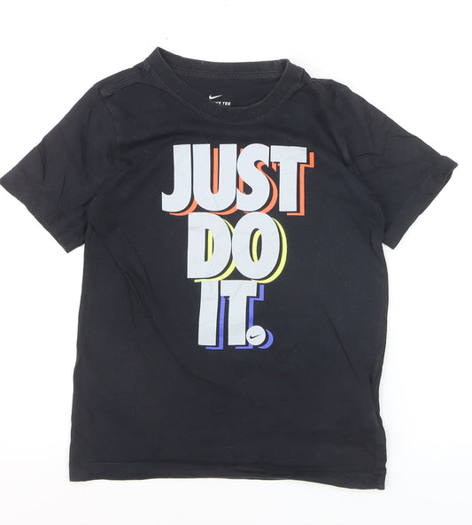 Nike Boys Black 'Just Do It' Graphic T-Shirt 10-11 Years