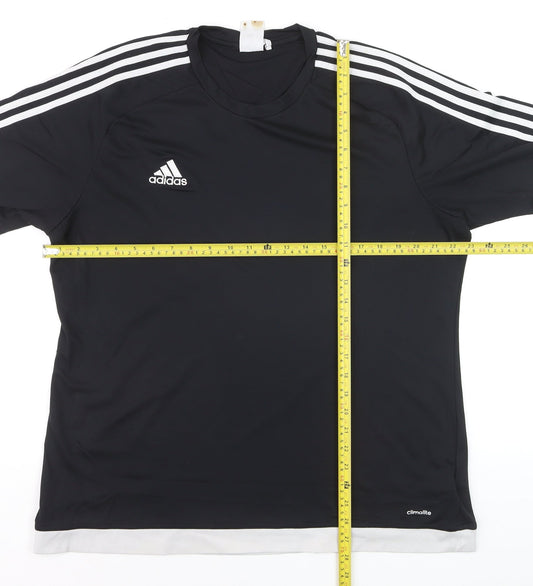 Adidas Men's Black Climalite Crew Neck Sports T-Shirt XL