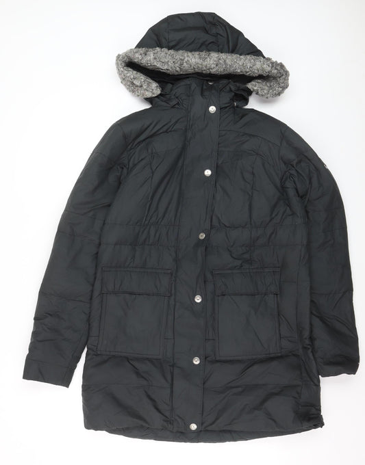 Columbia Men's Black Hooded Down Parka Coat Size S Outdoor Winter