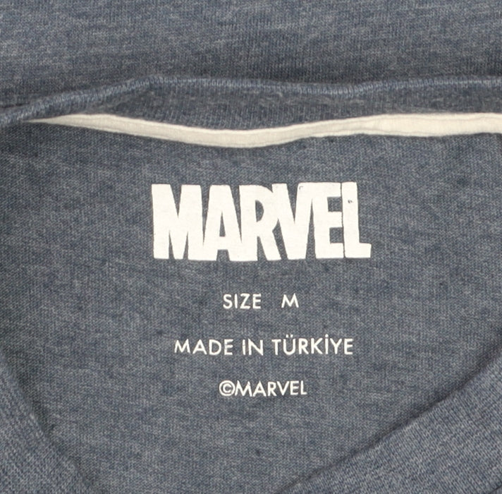 Marvel Men’s Blue Captain America Graphic T-Shirt Size M