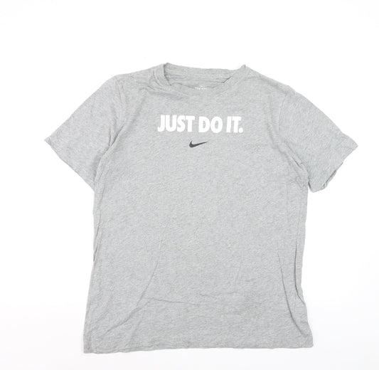 Nike Boys Grey XL Just Do It T-Shirt Short Sleeve Sports Tee