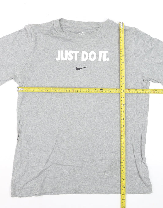 Nike Boys Grey XL Just Do It T-Shirt Short Sleeve Sports Tee