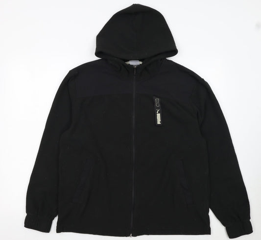 Puma Men's Black Full Zip Hoodie Size S Sportswear Fleece Jacket