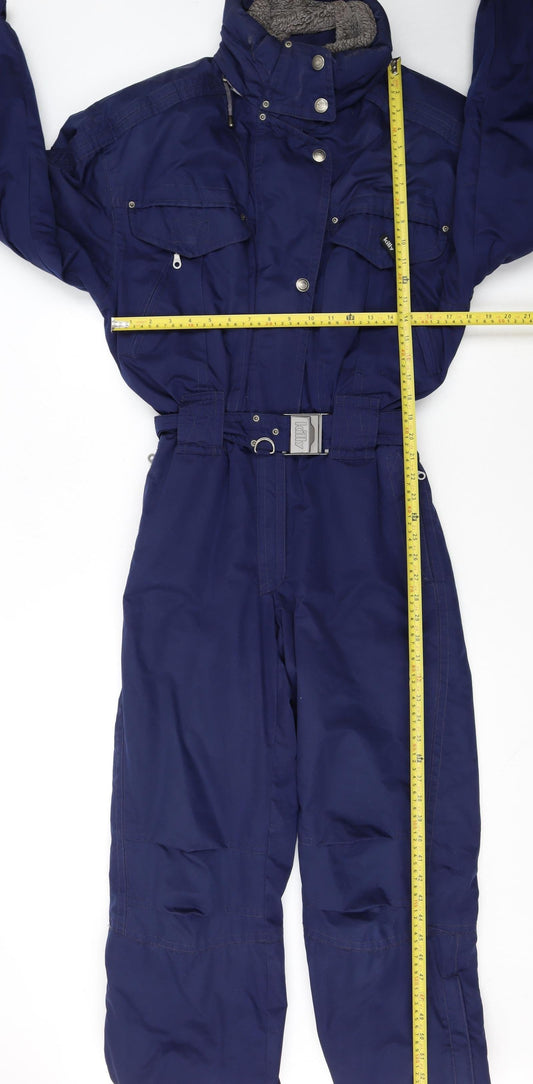 Killy Women's Blue Ski Jacket One Piece Size 12 Winter Insulated Belted