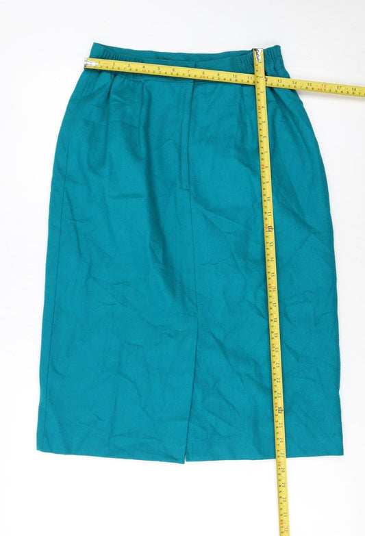 Radcliffe by Sag Harbor Women's Green Wool Midi Pencil Skirt Size 10