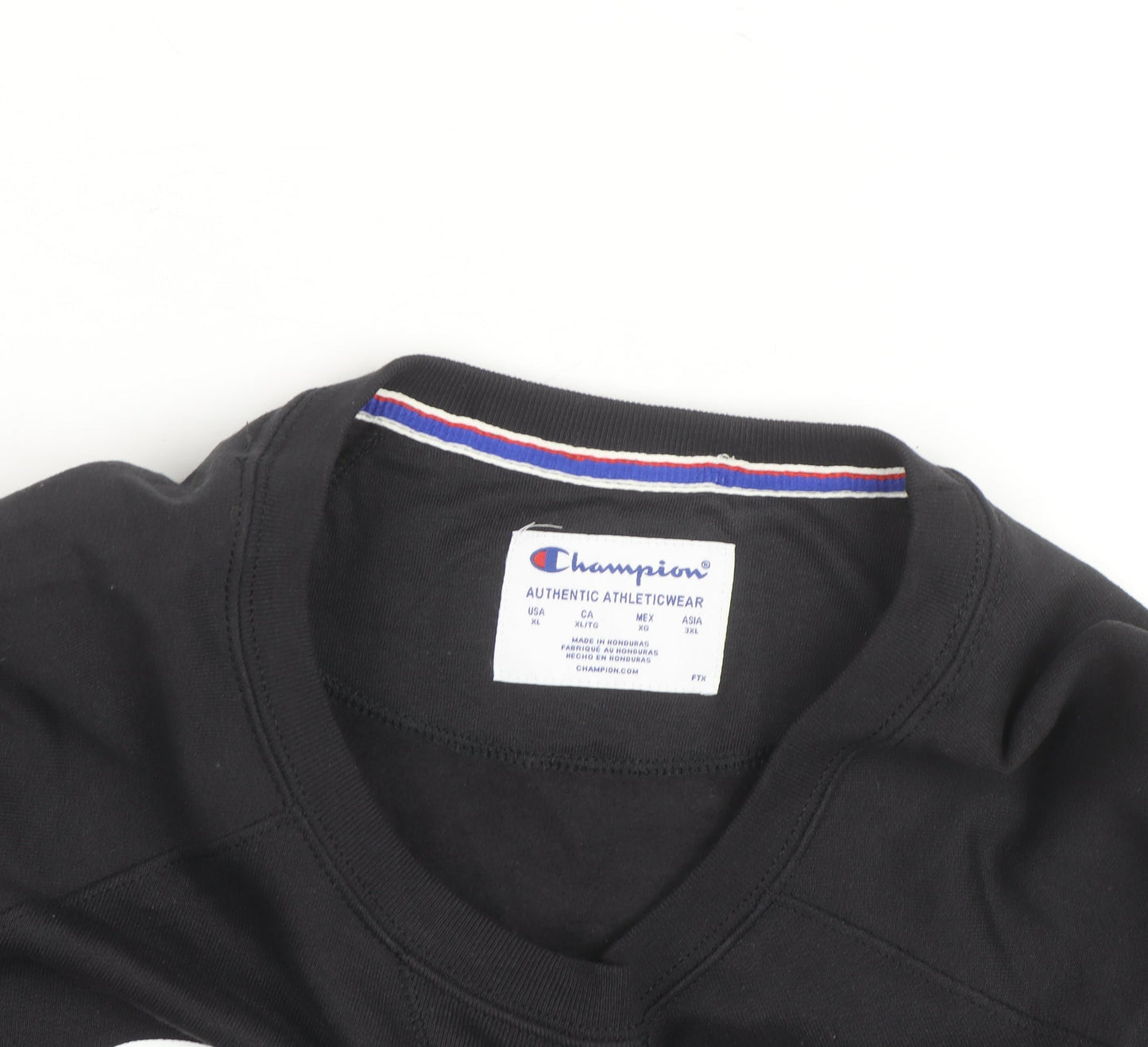 Champion Mens Black XL Crew Neck Pullover Sweatshirt