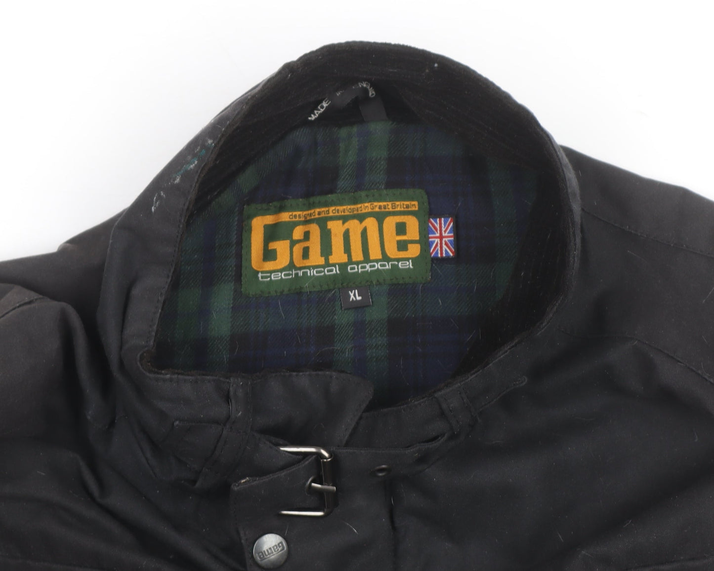 Game Men's Black XL Waxed Cotton Outdoor Jacket