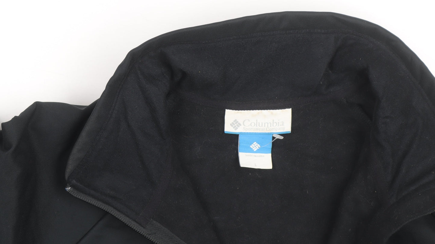 Columbia Men's Black L Soft Shell Activewear Jacket Windproof