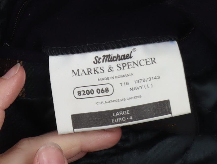Marks & Spencer Men's Navy Wool Bomber Jacket L