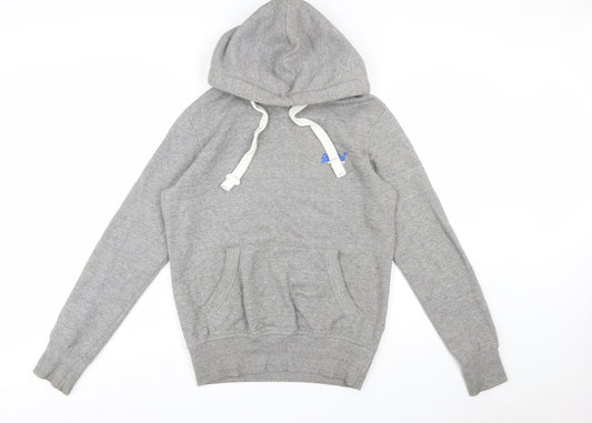 Superdry Men's Grey Pullover Hoodie S Regular Fit Fleece Lined