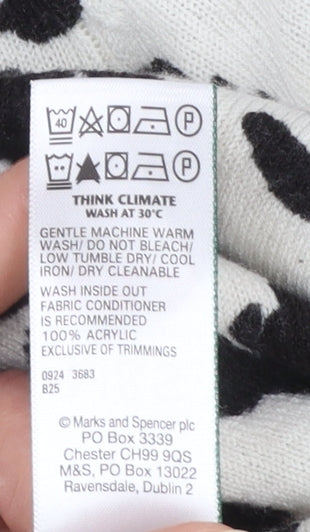 Marks and Spencer Women’s Black Animal Print Jumper Size 12