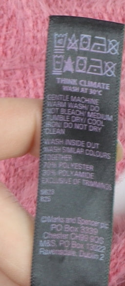 Marks and Spencer Womens Pink Knit Lounge Sweatpants XS