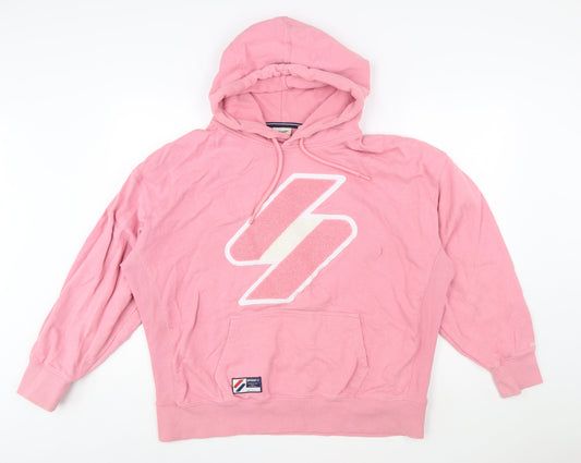 Superdry Women's Pink Pullover Hoodie M