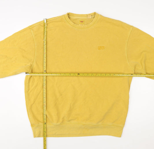 Levi's Men's Yellow Crew Neck Relaxed Sweatshirt Size L