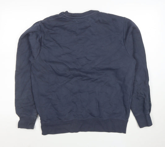 Nike Men’s Blue Crew Neck Logo Pullover Sweatshirt Size M