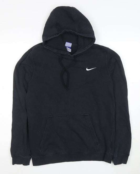 Nike Men's Black Pullover Hoodie Small Fleece Cotton Blend