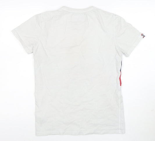 Superdry Men's White Colourblock Velodrome T-Shirt Size S