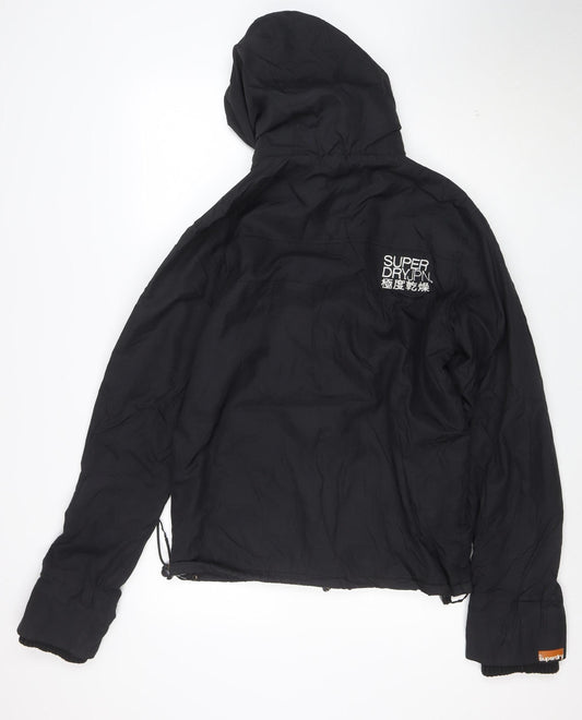 Superdry Men's Black M Windbreaker Hooded Jacket