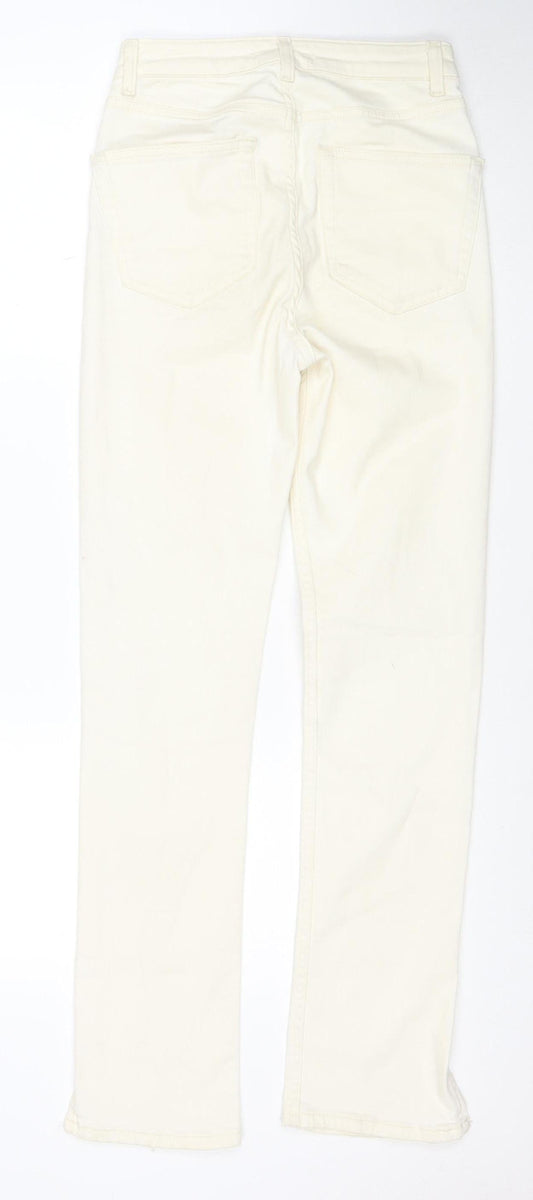 Denim Co Women Ivory Skinny Jeans Size 8 Stretch Cotton Blend