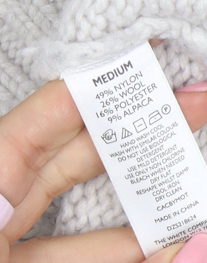 The White Company Women’s Ivory Cable-Knit Button Cardigan M