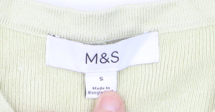 Marks and Spencer Womens Beige Sleeveless Knit Cardigan Size S