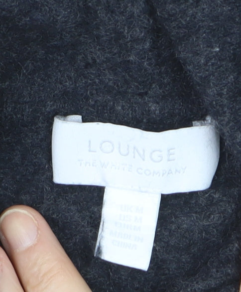 The White Company Women Grey 100% Cashmere Hooded Pullover Jumper M