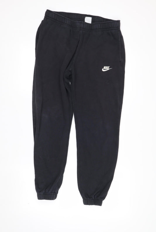 Nike Men's Black Jogger Sweatpants Size M Cotton Fleece