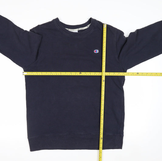 Champion Men's Blue Pullover Sweatshirt L Crew Neck Logo