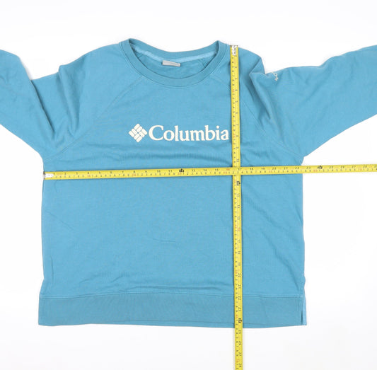Columbia Men Blue XL Pullover Sweatshirt Crew Neck Logo Outdoor