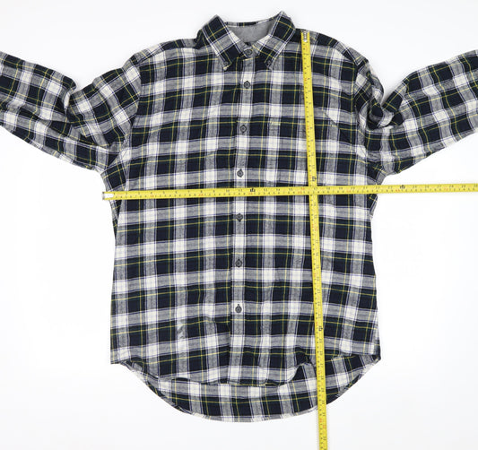 Eddie Bauer Men's Blue Long Sleeve Check Flannel Shirt Size L