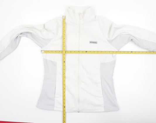Columbia Women's White Fleece Full Zip Jacket XL