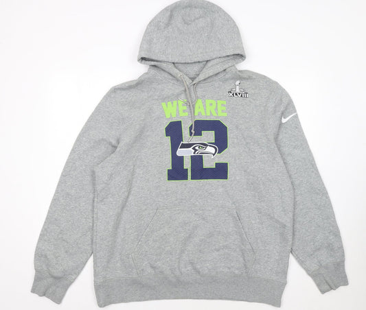 Nike NFL Team Apparel Men's Grey XL Pullover Hoodie We Are 12