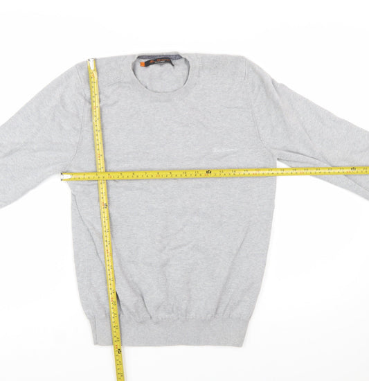 Ben Sherman Men's Grey Cotton Crew Neck Jumper Size S