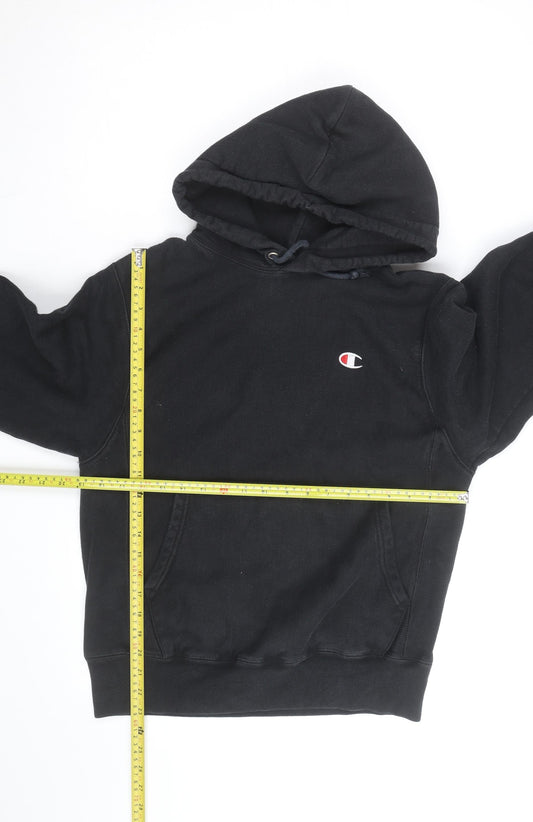 Champion Men's Black Small Pullover Hoodie Fleece Sweatshirt