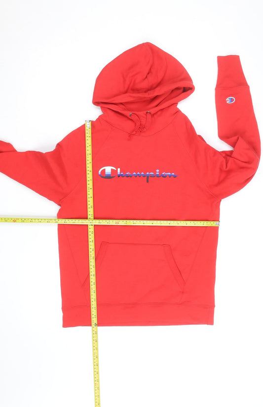 Champion Mens Red XL Pullover Hoodie with Logo Front
