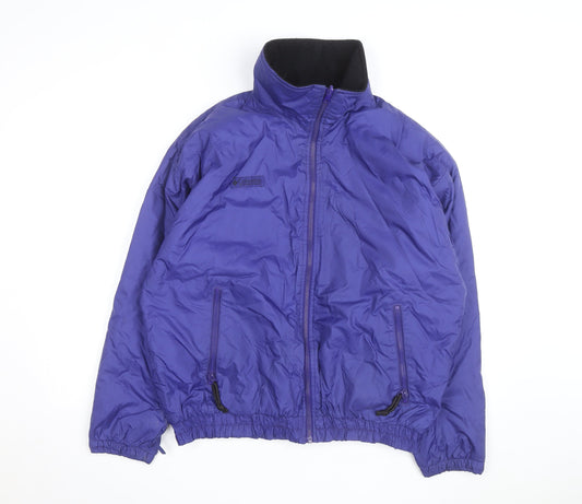Columbia Mens Blue L Puffer Jacket Nylon Outdoor Full Zip Winter Coat