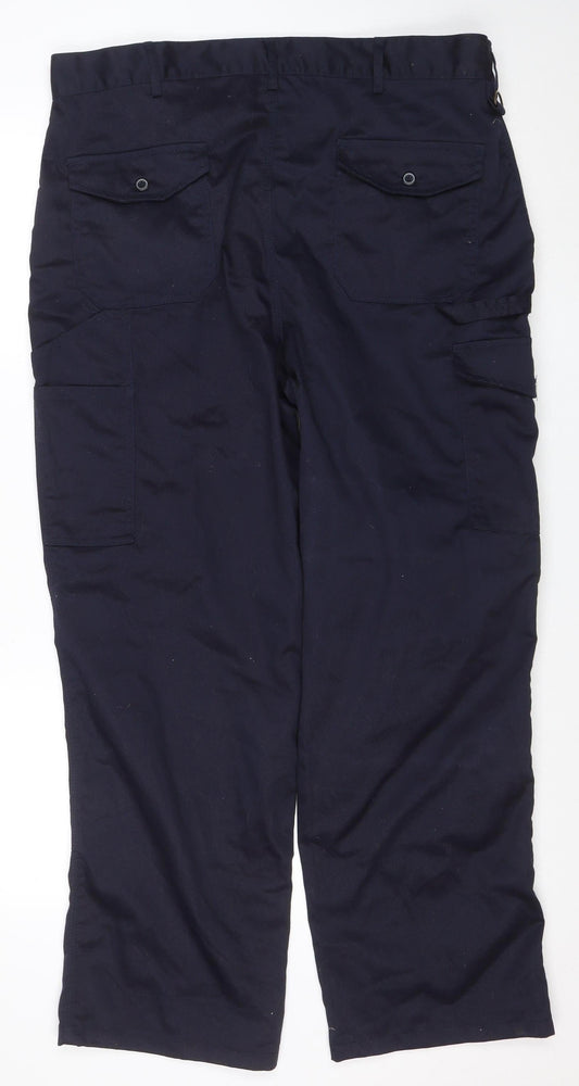Dickies Men's Blue Redhawk Cargo Work Trousers 34W 31L Regular Fit