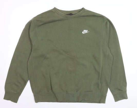 Nike Men's Green Pullover Crew Neck Sweatshirt Size L