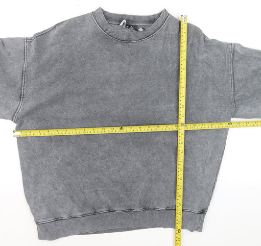 Reclaimed Vintage Men Grey Pullover Sweatshirt Size M Regular Fit